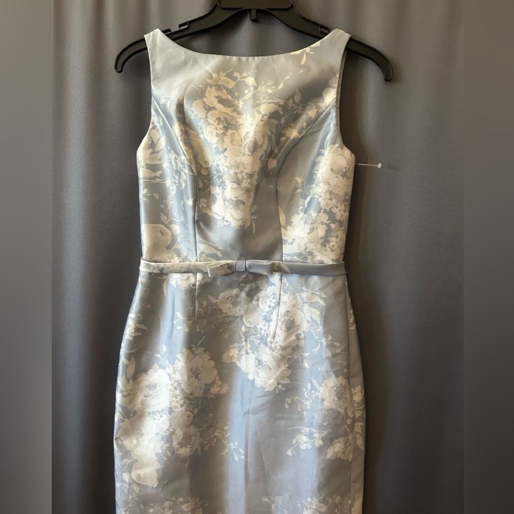 ALFRED SUNG Blue and White Floral Maxi Dress - Picture 7 of 10